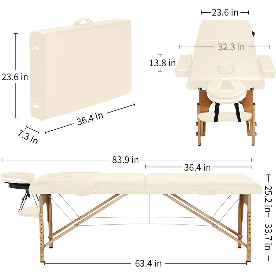 Beauty Salon Lightweight Therapy Salon Bed for Massage